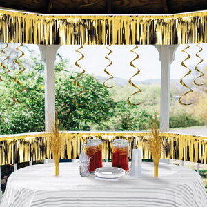 Franjelijn metallic goudkleurig 6 meter Franjelijn metallic goudkleurig 6 meter