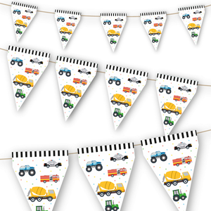 Vlaggenlijn Voertuigen 3 meter Vlaggenlijn Voertuigen 3 meter