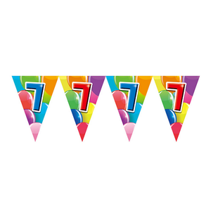 7 jaar vlaggenlijn dubbelzijdig bedrukt 7 jaar vlaggenlijn dubbelzijdig bedrukt