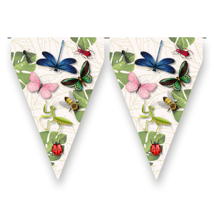 Vlaggenlijn insecten papier 3 meter Vlaggenlijn insecten papier 3 meter