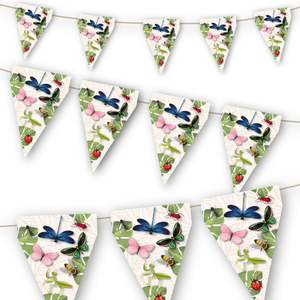 Vlaggenlijn insecten papier 3 meter Vlaggenlijn insecten papier 3 meter