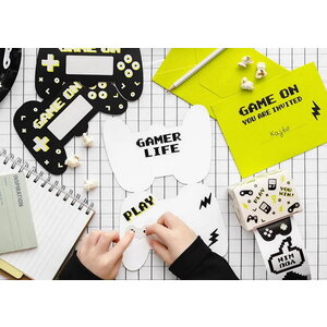 Uitnodigingskaartjes Gamepad 6 stuks