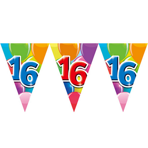 16 jaar vlaggenlijn dubbelzijdig bedrukt 16 jaar vlaggenlijn dubbelzijdig bedrukt