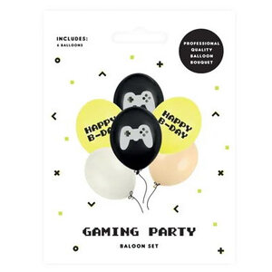 Ballonnen Game happy birthday 6 stuks Ballonnen Game happy birthday 6 stuks