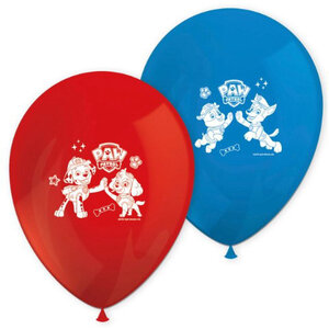 Ballonnen Paw Patrol rood blauw Ballonnen Paw Patrol rood blauw
