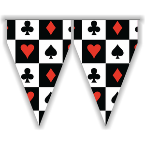 Vlaggenlijn Kaartsymbolen papier 3 meter Vlaggenlijn Kaartsymbolen papier 3 meter