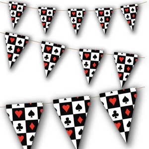 Vlaggenlijn Kaartsymbolen papier 3 meter Vlaggenlijn Kaartsymbolen papier 3 meter