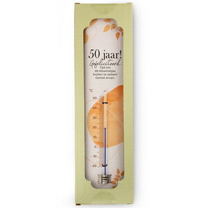 Thermometer 50 jaar Gefeliciteerd Thermometer 50 jaar Gefeliciteerd