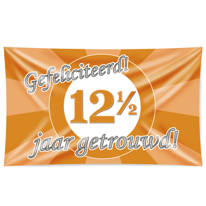 Vlag 12.5 jaar getrouwd groot Vlag 12.5 jaar getrouwd groot