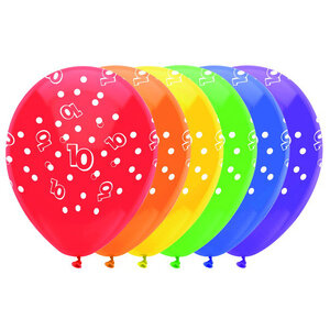 10 jaar ballonnen rondom bedrukt 6 stuks 10 jaar ballonnen rondom bedrukt 6 stuks