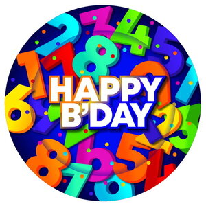 Gebaksbordjes Happy Birthday voor elke leeftijd 8 stuks Gebaksbordjes Happy Birthday voor elke leeftijd 8 stuks
