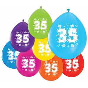 Ballonnen 35 jaar 8 stuks Ballonnen 35 jaar 8 stuks