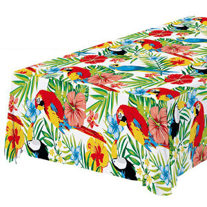 Tafelkleed Tropische vogels met bloemen Tafelkleed Tropische vogels met bloemen