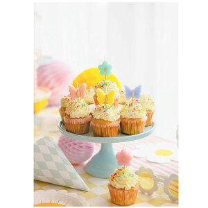 Kaarsjes vlinders en bloemen 5 stuks Kaarsjes vlinders en bloemen 5 stuks