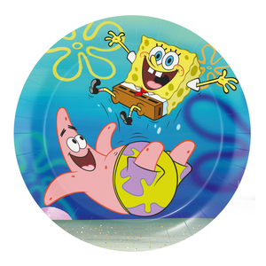 Gebaksbordjes Spongebob en Patrick 8 stuks Gebaksbordjes Spongebob en Patrick 8 stuks