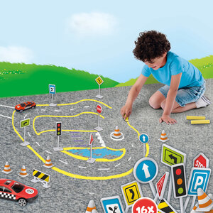 SES Stoepkrijt verkeer met verkeersborden SES Stoepkrijt verkeer met verkeersborden