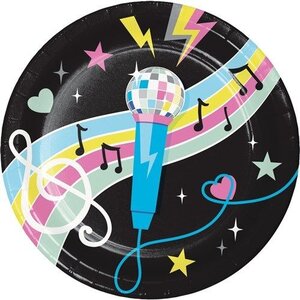 Bordjes Disco Beats 8 stuks Bordjes Disco Beats 8 stuks