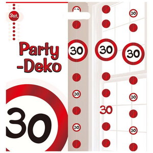 Hangdecoraties 30 jaar verkeersbord dots