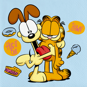 Servetten Garfield en Odie 20 stuks Servetten Garfield en Odie 20 stuks