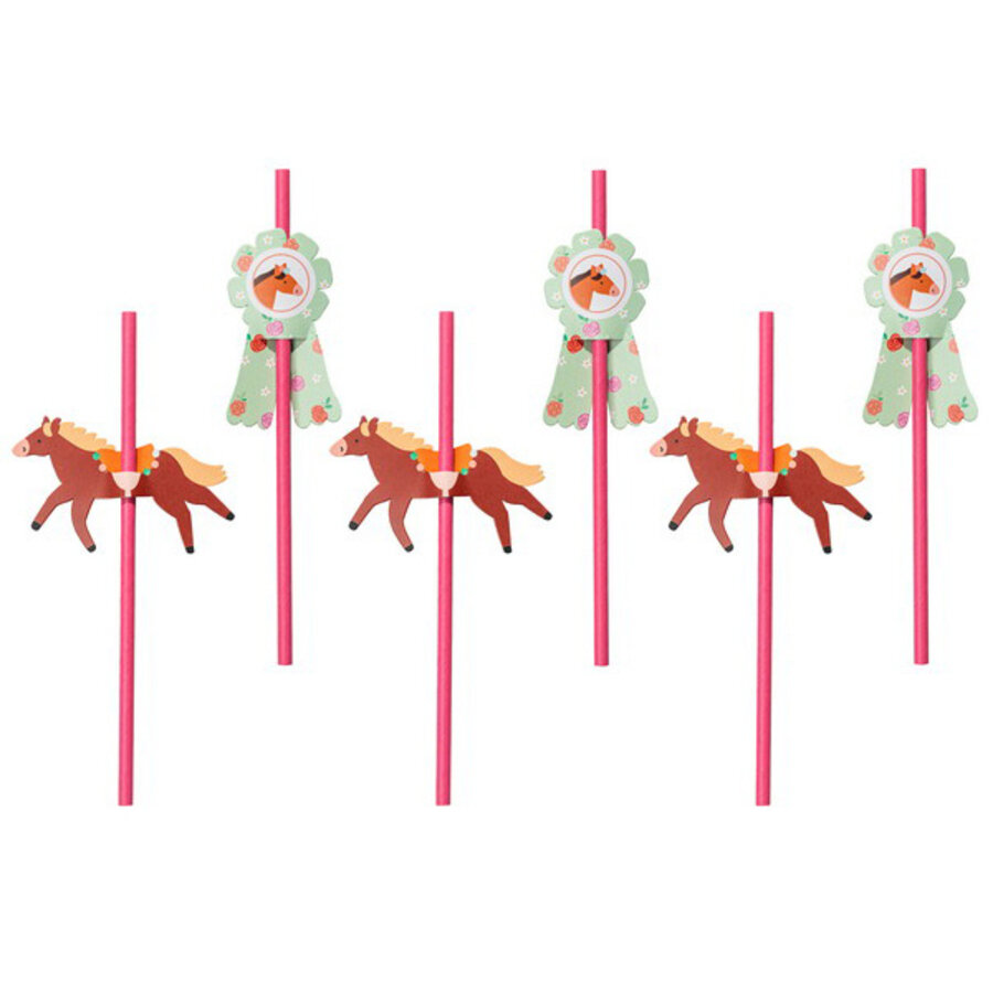 Rietjes paard 6 stuks