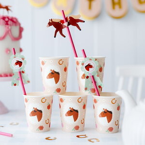 Rietjes paard 6 stuks Rietjes paard 6 stuks