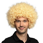 Pruik krullen blond luxe