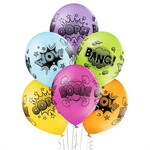 Ballonnen Superhelden kreten 6 stuks