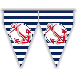 Vlaggenlijn Bootfeest papier 3 meter Vlaggenlijn Bootfeest papier 3 meter