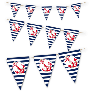 Vlaggenlijn Bootfeest papier 3 meter Vlaggenlijn Bootfeest papier 3 meter
