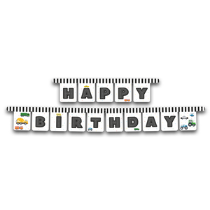 Letterslinger Voertuigen Happy Birthday 3 meter