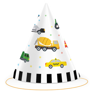 Feesthoedjes Voertuigen 6 stuks