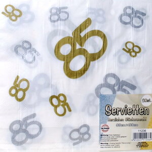 Servetten 85 jaar 20 stuks