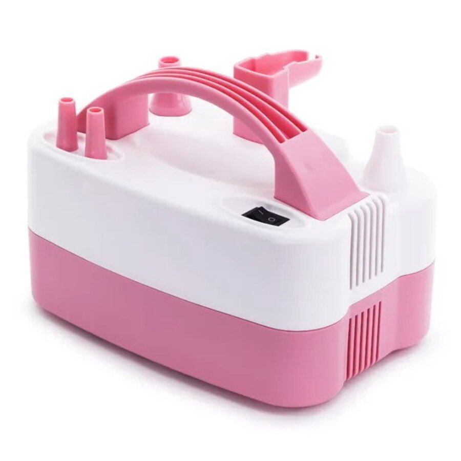 Ballonnenpomp elektrisch roze-wit 230 volt