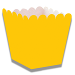 Snackbakjes mini geel 12 stuks