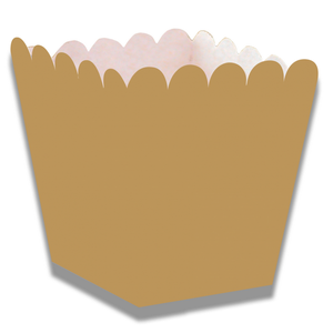 Snackbakjes mini goudkleurig 12 stuks