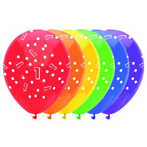 Ballonnen 1 jaar rondom bedrukt Ballonnen 1 jaar rondom bedrukt