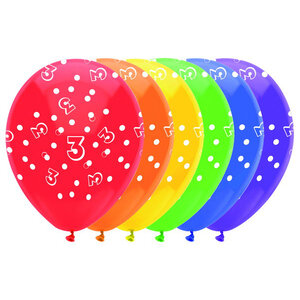 3 jaar ballonnen rondom bedrukt