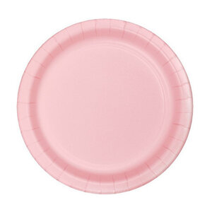 Gebaksbordjes lichtroze 8 stuks Gebaksbordjes lichtroze 8 stuks