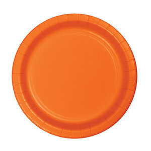 Gebaksbordjes oranje 8 stuks