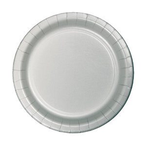 Gebaksbordjes zilverkleurig 8 stuks Gebaksbordjes zilverkleurig 8 stuks