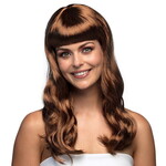 Pruik lang stijlvol donkerbruin