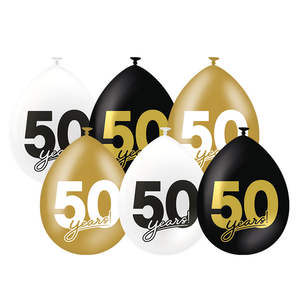Ballonnen 50 jaar Celebration 6 stuks Ballonnen 50 jaar Celebration 6 stuks