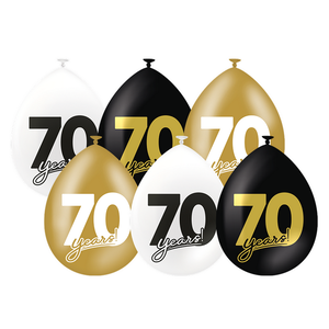 Ballonnen 70 jaar Celebration 6 stuks