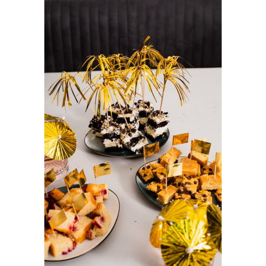 Prikkers met goudkleurig folie lang 10 stuks