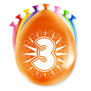 3 jaar ballonnen 8 stuks 3 jaar ballonnen 8 stuks