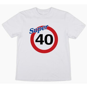 T-Shirt 40 jaar super one size