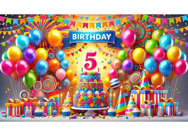 5 jaar versiering voor een verjaardag 5 jaar versiering voor een verjaardag