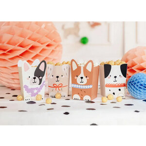 Snack en Popcorn bakjes Hondjes 6 stuks Snack en Popcorn bakjes Hondjes 6 stuks