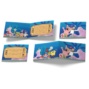 Uitnodigingskaartjes Spongebob & Friends 6 stuks