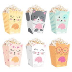 Popcorn bakjes katten 6 stuks